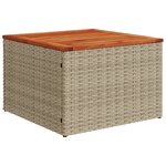 Ensemble de canapé de jardin 11 pièces vidaXL avec coussins Beige Poly Rotin Acacia