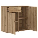 vidaXL Buffet chêne artisanal 80x36x75 cm bois d'ingénierie