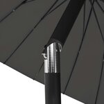 vidaXL Parasol d'extérieur avec mât en aluminium 270 cm Anthracite