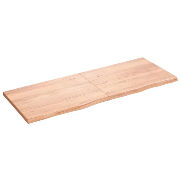 vidaXL Dessus de table marron clair bois chêne massif traité