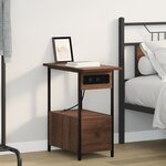 vidaXL Cabinet de chevet avec tiroir Chêne marron 60 x 30 x 61 cm