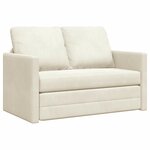 vidaXL Canapé-Lit 122cm Crème Velours