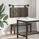 vidaXL Tête de lit suspendue Avec lumière LED Gris Simili cuir