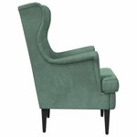 vidaXL Fauteuil Vert Mer Velours
