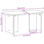 vidaXL Table basse Blanc 80 x 39 5 x 35 cm Bois de pin massif