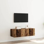 vidaXL Meuble TV mural Bois ancien 100 x 35 x 31 cm Bois d'ingénierie