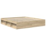 vidaXL Cadre de lit sans matelas chêne sonoma 200x200 cm