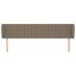 vidaXL Tête de lit avec oreilles Taupe 183x23x78/88 cm Tissu