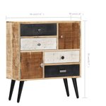 vidaXL Buffet 70x30x78 cm Bois de manguier massif