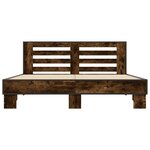 vidaXL Cadre de lit sans matelas chêne fumé 150x200 cm