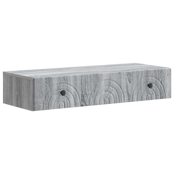 vidaXL Table d'appoint murale Sonoma gris 87 5 x 34 5 x 17 cm