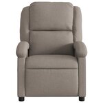 vidaXL Fauteuil de massage inclinable Taupe Tissu