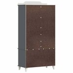 vidaXL Armoire Tableau Noir avec porte Gris et blanc Bois d'ingénierie