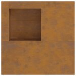 VitreXL Foyer avec Rangement à Bûches 100x100x30 cm Acier Résistant aux Intempéries