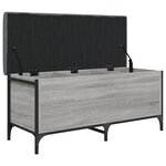 vidaXL Banc de rangement sonoma gris 102x42x45 cm bois d'ingénierie