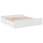 vidaXL Cadre de lit avec tiroirs blanc 180x200 cm bois d'ingénierie