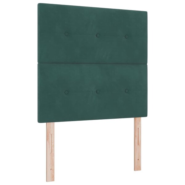 vidaXL Tête de lit avec tête de lit Vert foncé 90 cm Cuir synthétique