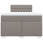 vidaXL Sommier à lattes de lit avec matelas Taupe 120x200 cm Tissu