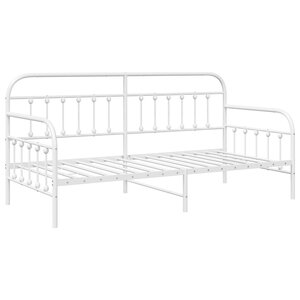 vidaXL Lit de jour Blanc 90x200 cm en Acier