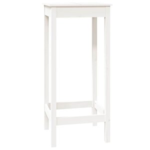 vidaXL Table de bar blanc 50x50x110 cm bois massif de pin