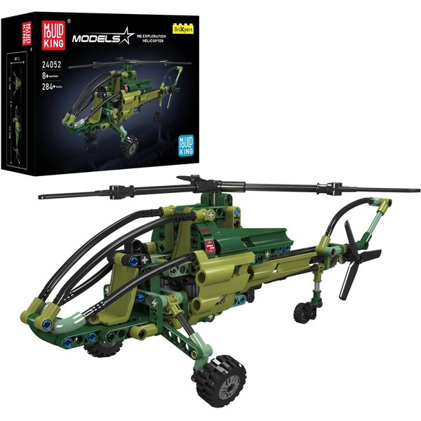 Mould King 24052 - Kit de construction de maquettes d'hélicoptère d'exploration