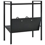 vidaXL Bibliothèque 2 niveaux Noir 52x28x59 cm bois d'ingénierie