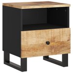 vidaXL Tables de chevet 2 Pièces Bois de manguier solide et d'ingénierie