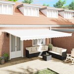 vidaXL Auvent rétractable automatique blanc 500x350 cm