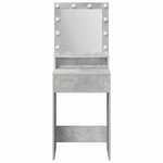 vidaXL Coiffeuse Gris béton 50 x 41 x 135 cm Bois d'ingénierie