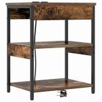 vidaXL Cabinet de chevet Chêne fumé 41 x 31 x 51 cm Bois d'ingénierie