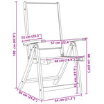 vidaXL Chaises pliables de jardin lot de 8 bois d'acacia et textilène
