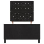 vidaXL Cadre de lit avec tête de lit Noir 100 x 200 cm Velours