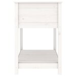 vidaXL Jardinière avec étagère Blanc 111 5x54x81 cm Bois massif de pin