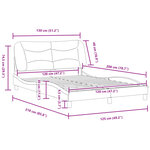 vidaXL Cadre de lit avec tête de lit Crème 120x200 cm Tissu