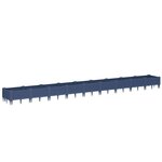 vidaXL Jardinière avec piquets bleu gris 362 5x42 5x28 5 cm PP