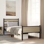 vidaXL Cadre de lit sans matelas chêne sonoma 107x200 cm