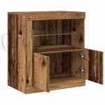 vidaXL Buffet LED Marron 60 5 x 37 x 67 cm Bois d'ingénierie