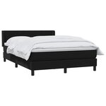 vidaXL Sommier à lattes de lit avec matelas noir 160x210 cm velours