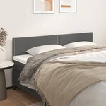 vidaXL Têtes de lit 2 Pièces Gris 90x5x78/88 cm Similicuir