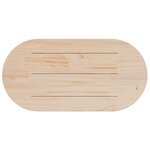 vidaXL Dessus de table blanc 110x55x2 5 cm bois de pin massif ovale