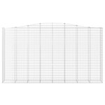 vidaXL Paniers à gabions arqués 6 Pièces 400x50x220/240 cm Fer galvanisé