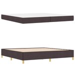 vidaXL Cadre de lit avec matelas Marron foncé 200 x 200 cm tissu