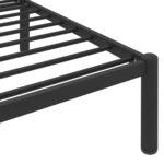 vidaXL Cadre de lit Noir Métal 100 x 200 cm