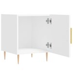 vidaXL Tables de chevet 2 Pièces blanc 40x40x50 cm bois d’ingénierie