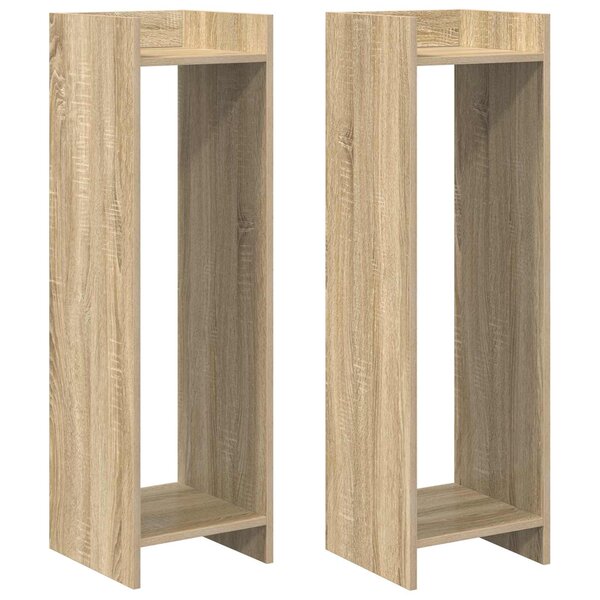 vidaXL Support de Plante 2 pièces Chêne Sonoma 30 x 30 x 100 cm