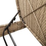 vidaXL Chaise longue double avec coussins beige résine tressée