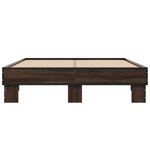 vidaXL Cadre de lit sans matelas chêne marron 135x190 cm