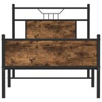 vidaXL Cadre de lit sans matelas chêne fumé 80x200cm bois d'ingénierie