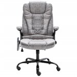 Chaise fauteuil siège de bureau informatique étude de massage clair similicuir daim gris 02_0024008