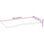 vidaXL Dessus de bureau marron clair bois chêne massif rectangulaire